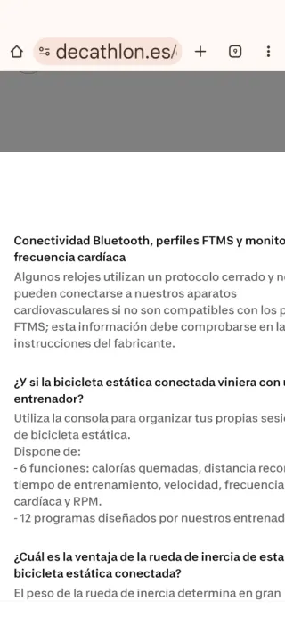 Bicicleta Estática Domyos EB520B