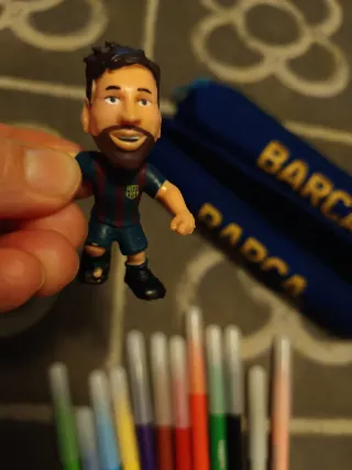 Lote de estuches del Barca, Messi y rotuladores