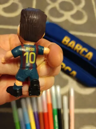 Lote de estuches del Barca, Messi y rotuladores