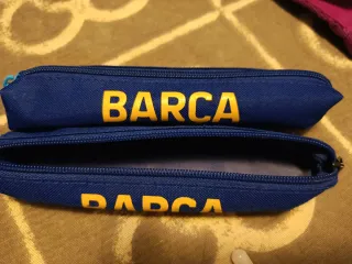 Lote de estuches del Barca, Messi y rotuladores