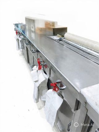 Mueble lineal 4m acero inoxidable