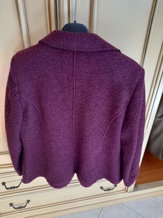 Blazer viola in lana Made in Italy