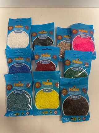 Lote 3.....10 Bolsas Hama Beads Mini. Colores.