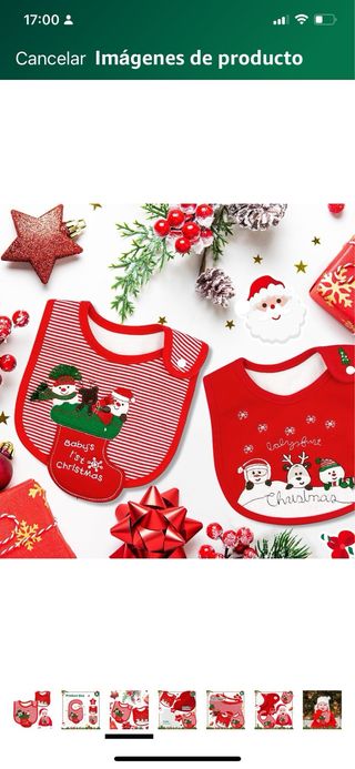 2 Baberos Bebé Navidad Recién Nacido