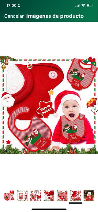 2 Baberos Bebé Navidad Recién Nacido