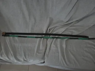 Cinturón Armani Negro Hebilla Dorada