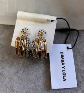 Pendientes aro Bimba y Lola oro y plata