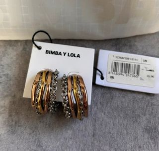 Pendientes aro Bimba y Lola oro y plata