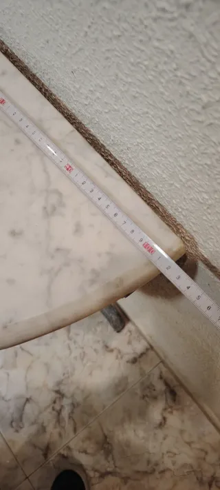 Mueble recibidor consola mármol y madera