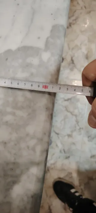 Mueble recibidor consola mármol y madera