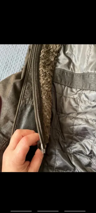 Giubbotto uomo marrone con pelliccia