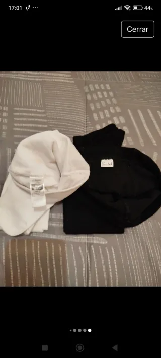 Lote 2 leotardos blanco y negro talla única