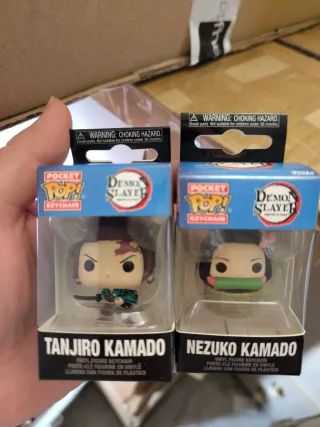 Tanjiro e Nezuko Demon Slayer Funko Keychain
