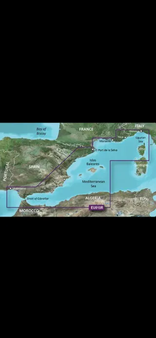 Carta náutica Garmin EU010R