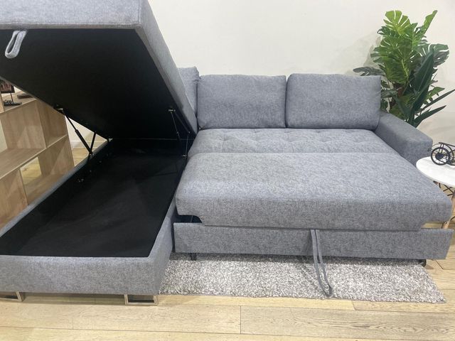 Sofá rinconera con cama y arcón NUEVO