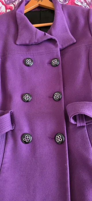 Cappotto viola da donna