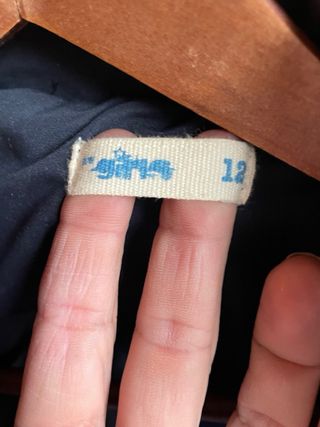 Gabardina niña azul marino con cinturón y capucha