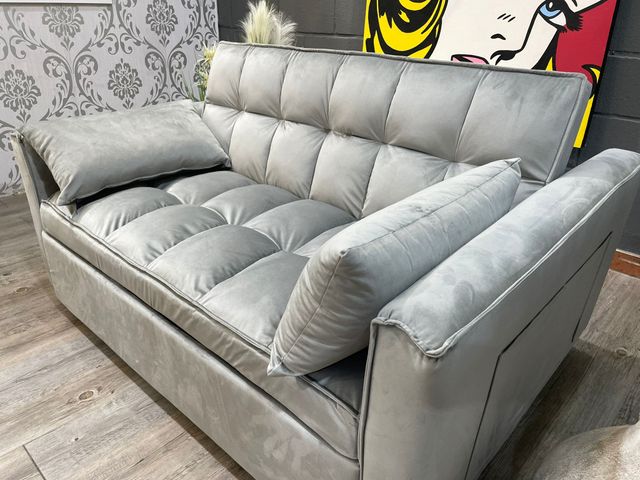 Sofa cama color gris, NUEVO