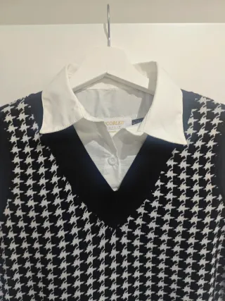 Vestido lana fina y camisa