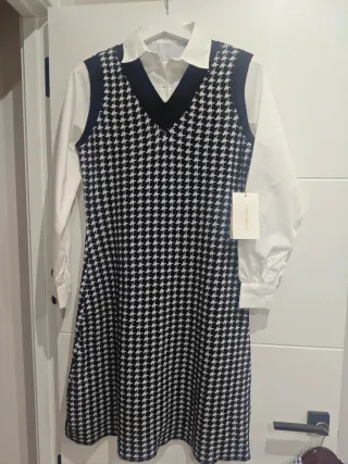 Vestido lana fina y camisa