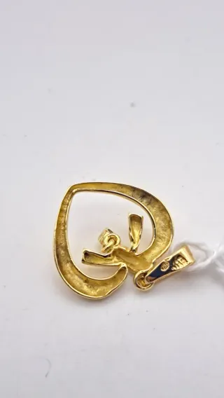 Colgante Corazón Oro 18k con circonita