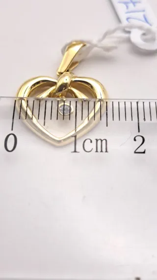 Colgante Corazón Oro 18k con circonita