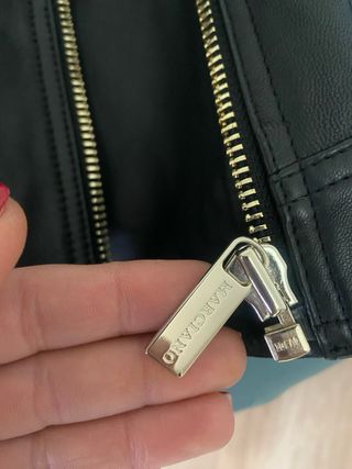 Cazadora Biker Piel Marciano by Guess Negra