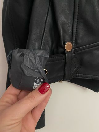 Cazadora Biker Piel Marciano by Guess Negra