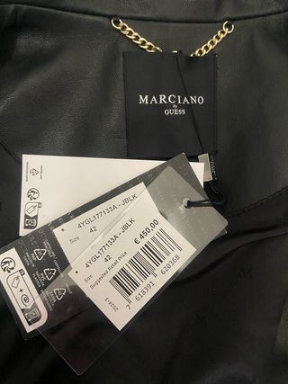 Cazadora Biker Piel Marciano by Guess Negra