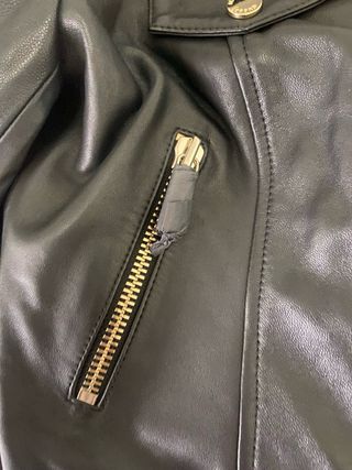 Cazadora Biker Piel Marciano by Guess Negra