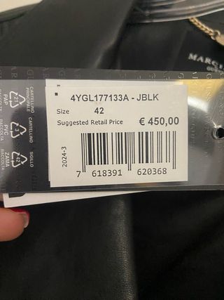 Cazadora Biker Piel Marciano by Guess Negra