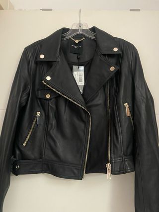 Cazadora Biker Piel Marciano by Guess Negra