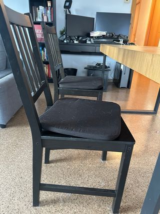 Mesa plegable IKEA madera c/ sillas y banco madera