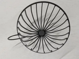 Porta cialde tazza in metallo nero