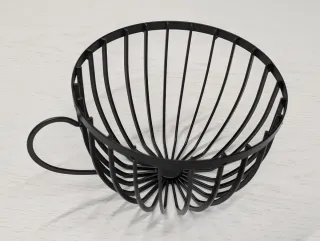 Porta cialde tazza in metallo nero