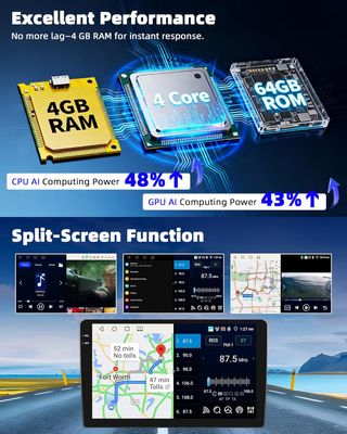 CAMECHO Android 15 4+64G Radio VW Golf 4 7”