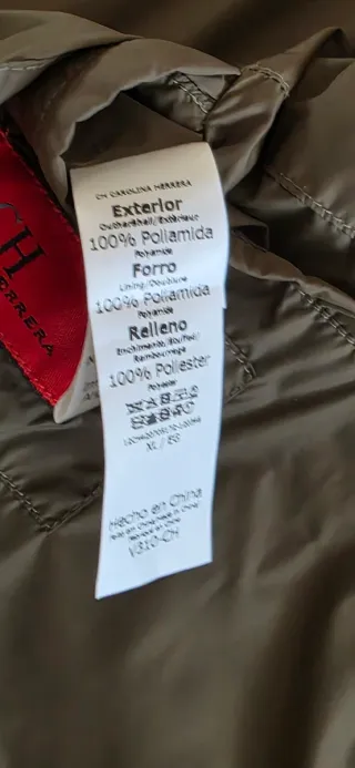 Chaquetón Carolina Herrera verde hombre