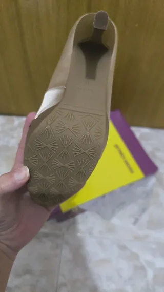 Zapatos de tacón Dunhui beige/dorado talla 38