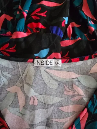 Elegante vestido estampado talla L