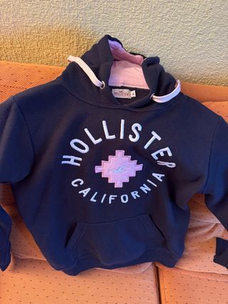Sudadera Hollister Talla S Niña Azul Rosa