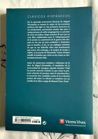 ANTOLOGIA POETICA MIGUEL HERNANDEZ N/E