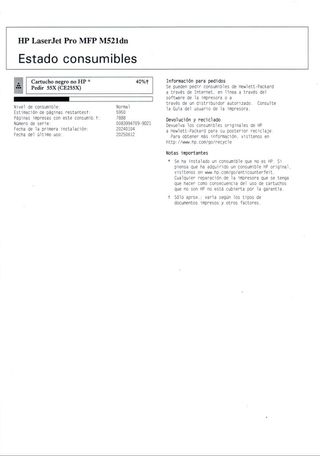 Impresora HP LaserJet Pro MFP M521dn