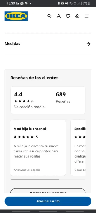 Cama IKEA con cajones - Blanca