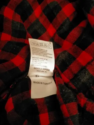 Vestido corto Maje cuadros rojo/negro