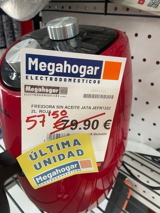 Freidora sin aceite Jata 2L Roja