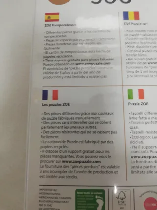 Puzzle 500 pezzi ZOE Natale