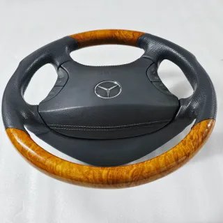 Volante Mercedes Brabus Original Madera Cuero Gris