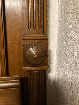 Banco recibidor arquibanco madera y cuero