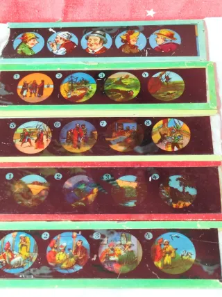 5 Placas Linterna Mágica Antiguas