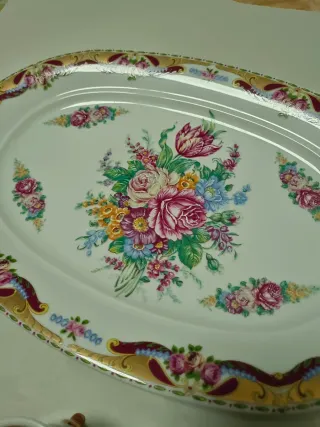 Vassoio porcellana Vizavi floreale